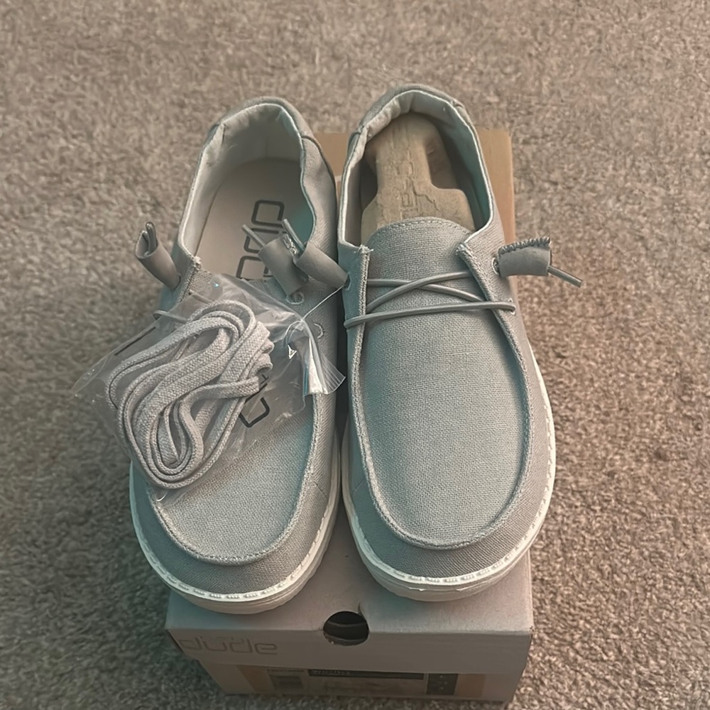 Hey Dude Gray Flats with Slip-Resistant Sole